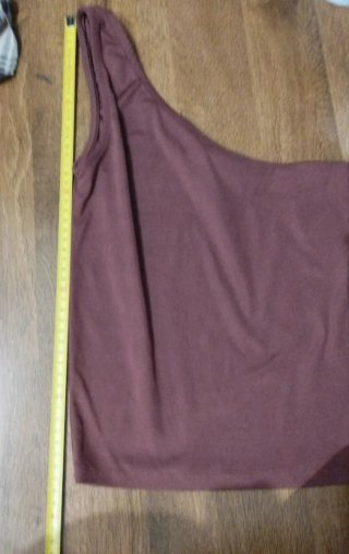 Top mujer asimétrico marrón talla única