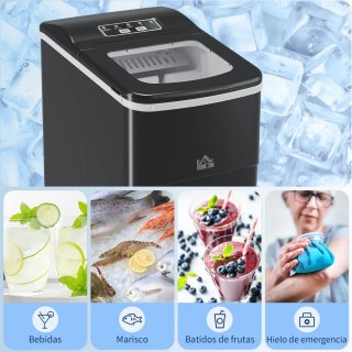 Máquina de Hielo Autolimpieza 12kg/24h