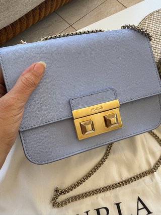 Bolso Furla Azul y Dorado