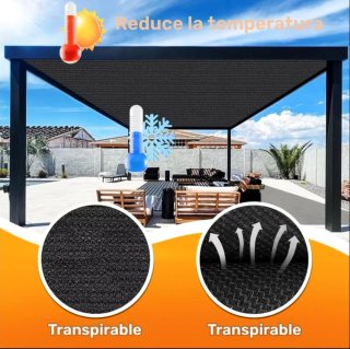 2 Toldos Malla Sombra Rectangular 2X8