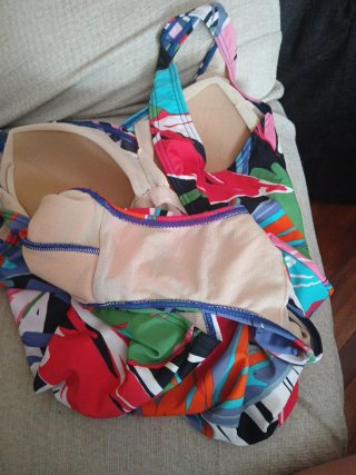 Bañador Talla 46 Estampado Multicolor drapeado