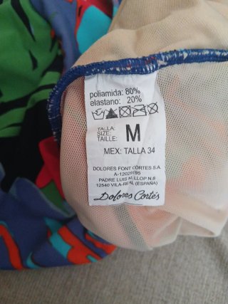 Bañador Talla 46 Estampado Multicolor drapeado
