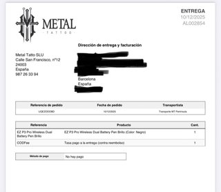 Máquina de tatuar EZ P3 Pro Usada en 2 tattos.