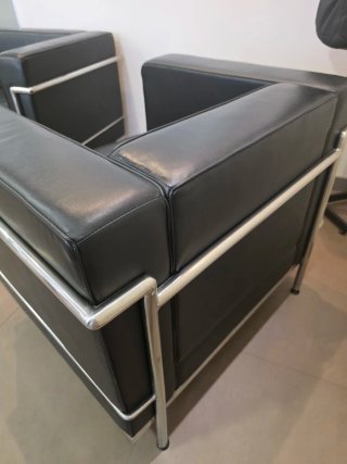 Butaca Le Corbusier Inspirada Negra