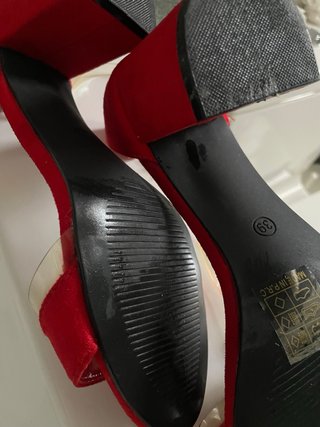 Sandalias rojas ETEREOS SHOES talla 39 tacon de 7