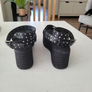 Sandalias Plataforma Mujer Negras