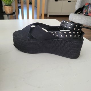 Sandalias Plataforma Mujer Negras