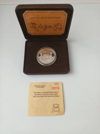Moneda Columnario de Plata 27gr