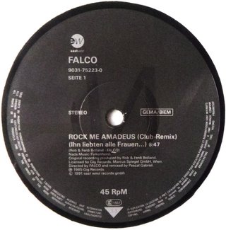 Vinilo Falco Rock Me Amadeus Remix 1991