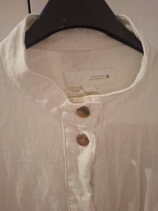 Chaqueta blanca con cordón