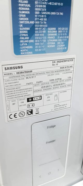 NEVERA COMBI SAMSUNG ACERO INOXIDABLE NO FROST