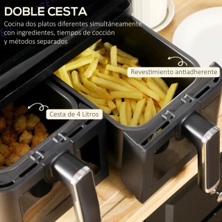 Freidora Doble 8L 2500W 8 Programas