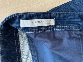 Pantalón de pana azul Mango