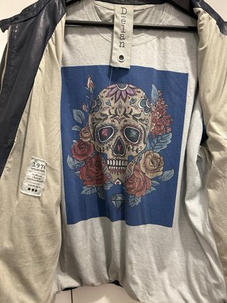 Giacca uomo pelle blu petrolio