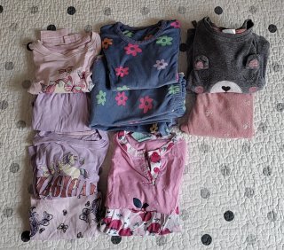 Lote 5 Pijamas Niña Invierno/Verano