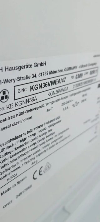 NEVERA COMBI BOSCH NO FROST ENERGÍA A+