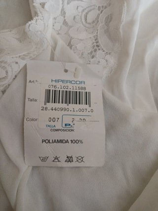 Combinación blanca con puntillas T46