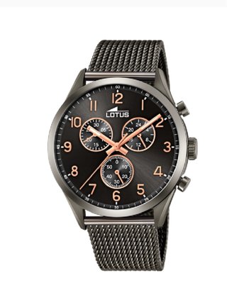 Reloj Lotus Negro y Dorado