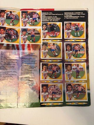 Álbum cromos Liga Fútbol 94-95