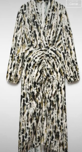 Vestido midi estampado Mango talla M
