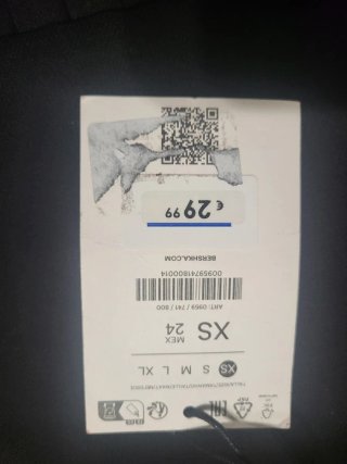 Falda Bershka plisada negra Talla XS
