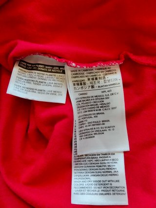 T-shirt Levi's Rossa Taglia M