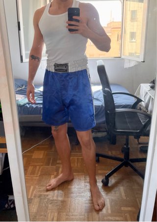 Pantalón de boxeo Charlie azul