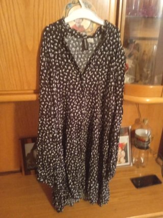 Vestido H&M Negro Blanco Talla M