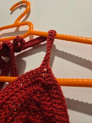 Top Bikini Rojo Crochet