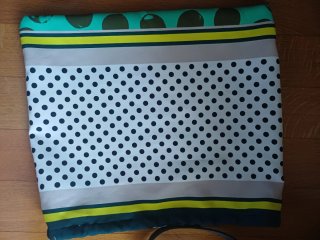 Borsa fatta a mano blu filo e pelle