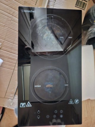 Vitrocerámica 2 fuegos Amzchef