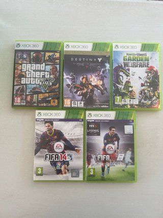 Lote 5 Giochi Xbox 360: GTA V, Destiny, PvZ, FIFA