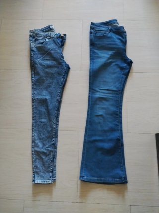 Pantalón recto de vestir, elástico, negro