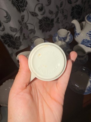Juego de té/café azul y blanco