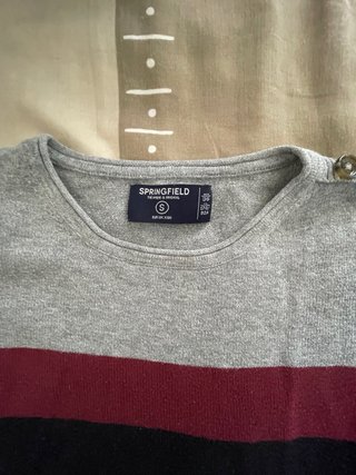 Jersey Springfield rayas gris, rojo y negro