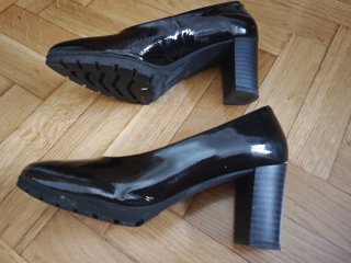 Zapatos Pitillos Negros Charol Talla 37