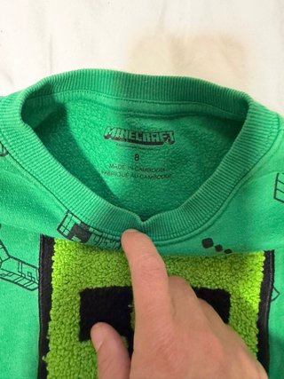Sudadera Minecraft Verde Talla 8