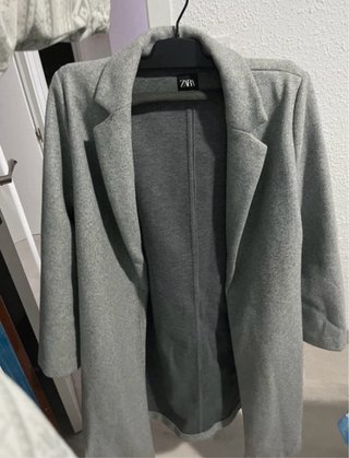 Abrigo paño Zara gris