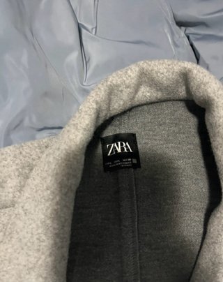 Abrigo paño Zara gris