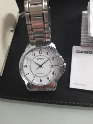 Orologio Casio Uomo Argento Bianco