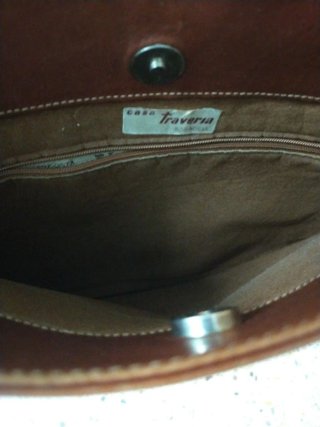Conjunto bolso y zapatos marrones de piel
