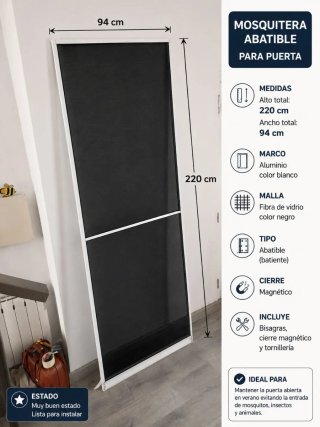 Mosquitera Puerta Abatible 94x220cm