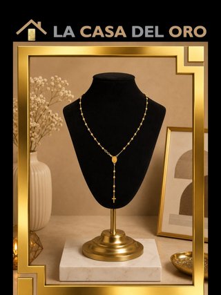 Rosario tipo gargantilla de oro