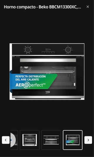 Horno Compacto Beko BBCM13300XC Negro
