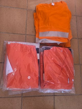 Ropa de trabajo naranja Talla  pantalones talla 46