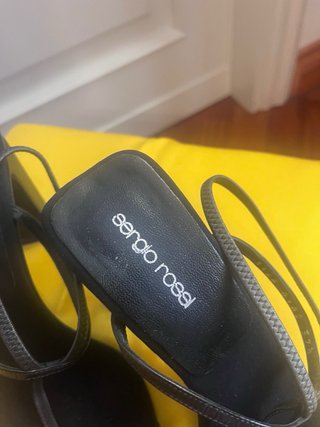 Sandali Sergio Rossi neri tacco alto