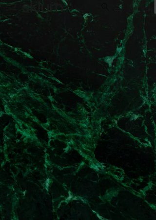 Mesa alta de mármol verde y base negra