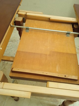 Mesa redonda extensible madera 125cm con cristal