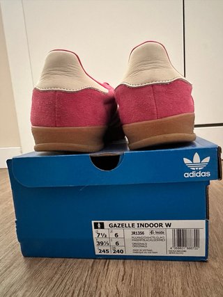 Adidas Gazelle Indoor Mujer Rosa Blanco