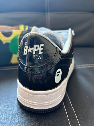 BAPE STA Zapatillas Negras y Blancas